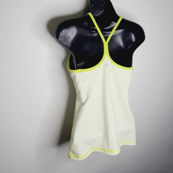 Lululemon Power Y Tank - Lime Stripe - Picture 6 of 7